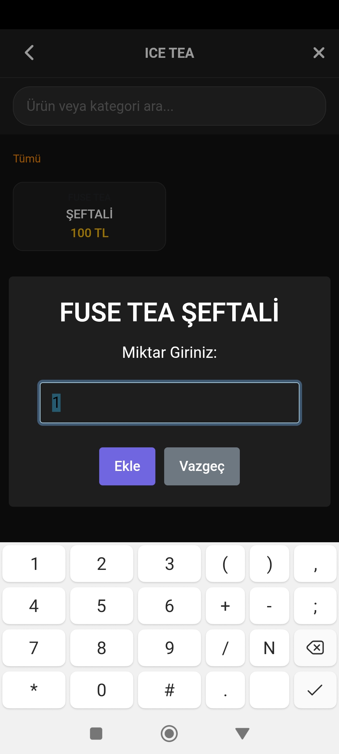 Garson Ürün Girişi